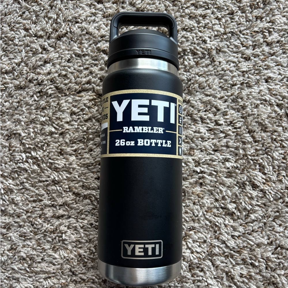 YETI Black Rambler 26oz Bottle - Brand New